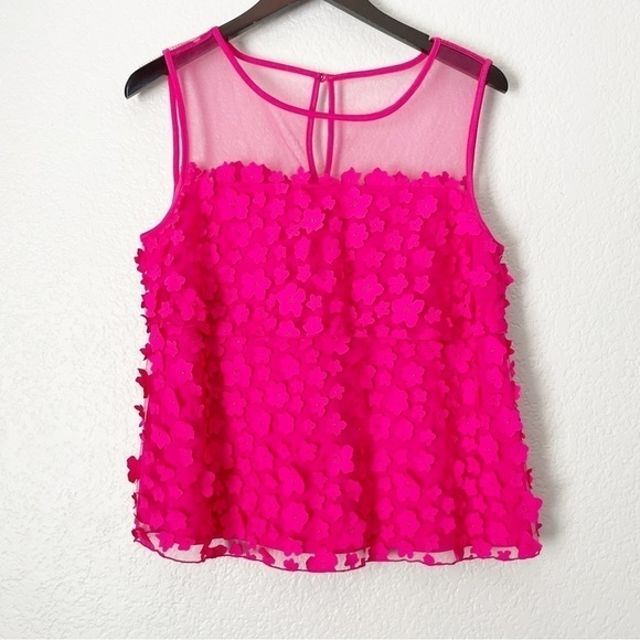 EVA FRANCO Floral Appliqué Shonnie Pink Tank SP - Picture 1 of 8